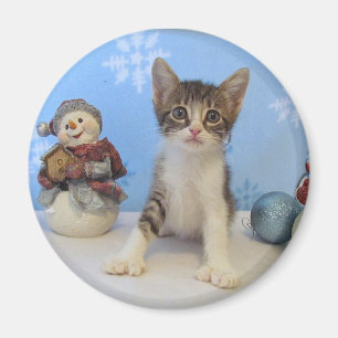 Kerstmagneet - Kat / Keuken Magneet