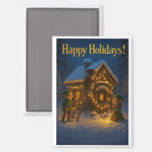 Kerstmagneet  magneet (Voorkant / Achterkant)