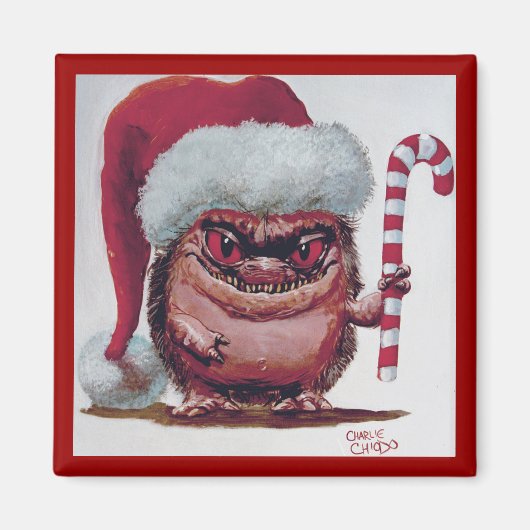 Kerstmagneet met beestje magneet (Voorkant)