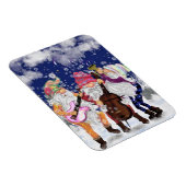 kerstmagneet met Gnomen Music Band Magneet (Rechterzijde)