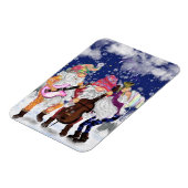 kerstmagneet met Gnomen Music Band Magneet (Linkerzijde)