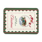 Kerstmagneet met Hulstige Kerst Magneet (Horizontaal)