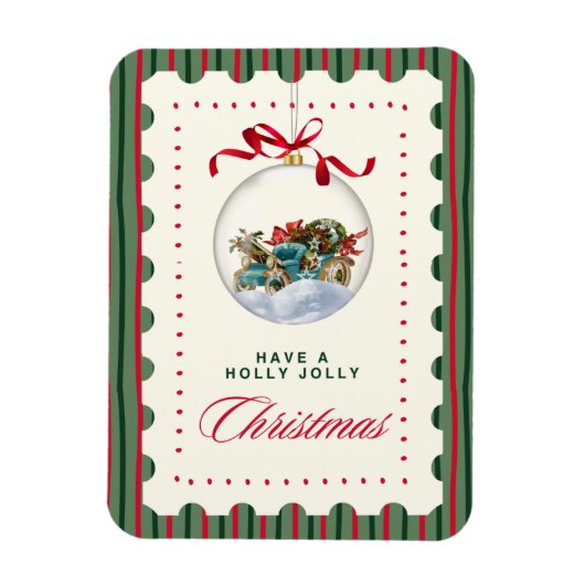 Kerstmagneet met Hulstige Kerst Magneet (Verticaal)