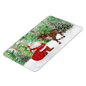 Kerstmagneet met kerstman en kerstman magneet (Linkerzijde)