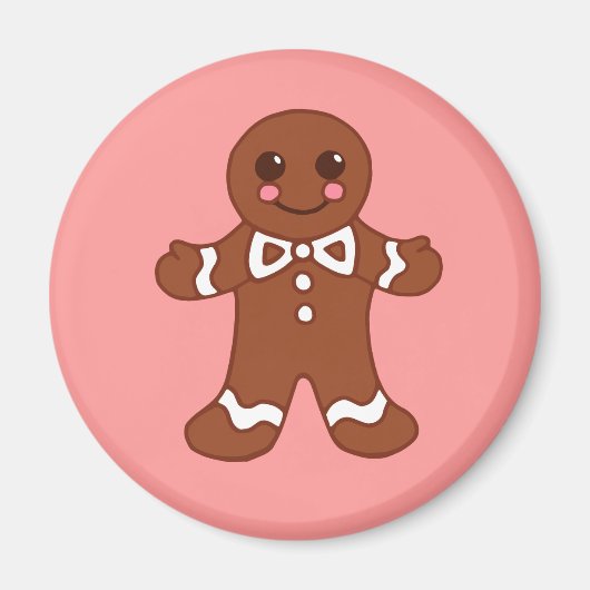 Kerstmagneet met peperkoekjongen magneet (Voorkant)
