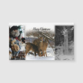 Kerstmagneet - Santa/Herten/Herfsten (Voorkant)