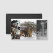 Kerstmagneet - Santa/Herten/Herfsten (Voorkant / Achterkant)