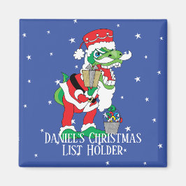 Kerstmagneet Square TySANTAsaurus Rex Magneet