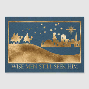 Kerstmagneetkaart met Wijzen uit het Oosten