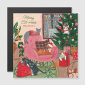 Kerstmagneetkaart voor sierkatten (Voorkant / Achterkant)