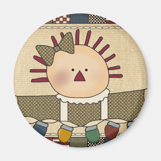 Kerstmagneten: Eenvoudige Joys Annie Magneet (Voorkant)