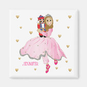 kerstmagnetronkeltje Nutcracker Lt Brwn Hair Magneet (Voorkant)