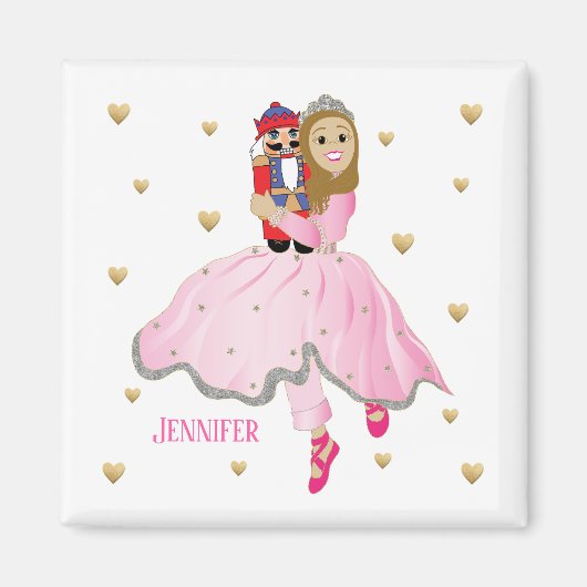 kerstmagnetronkeltje Nutcracker Lt Brwn Hair Magneet (Voorkant)