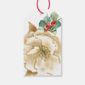 KerstMagnolia met Gold Accents Gift Label Cadeaulabel (Voorkant)