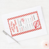 Kerstmail van de Kerstman Noordpool Verzending Rechthoekige Sticker (Envelop)