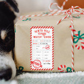 Kerstmail van de Kerstman Noordpoolbezorging Etiket