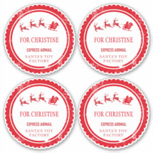 Kerstmail van de Kerstman Noordpoolbezorging Sticker