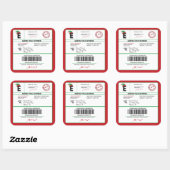 Kerstmail van Santa North Pole Levering, Vierkante Sticker (Vel)