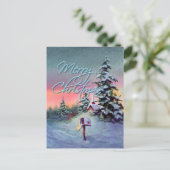 KERSTMAILBOX van SHARON SHARPE Feestdagenkaart (Staand voorkant)