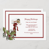 Kerstmailbox Verschuivende aankondiging (Voorkant / Achterkant)