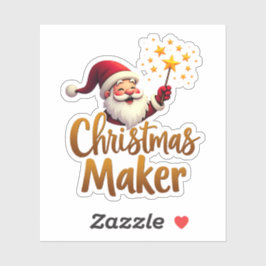 Kerstmaker Sinterklaas Sticker