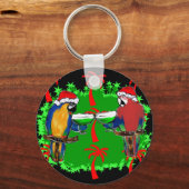 KERSTMALPARAKIETEN SLEUTELHANGER (Voorkant)