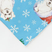 KerstMaltees Fleece Deken (Hoek)