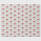 KerstMaltese puppy Bichon Frise in Santa hat Cadeaupapier (Vlak)