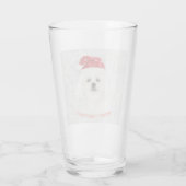 KerstMaltese puppy Glas (Achterkant)