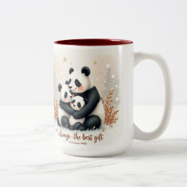 Kerstmama-mok met liefde tweekleurige koffiemok