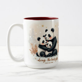 Kerstmama-mok met liefde tweekleurige koffiemok