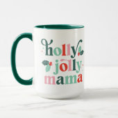 Kerstmama Retro Kerstmis Mok (Links)
