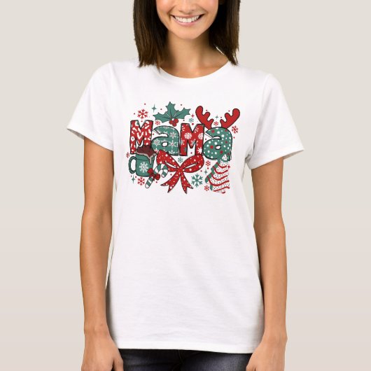 Kerstmama T-shirt (Voorkant)