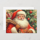 Kerstman 01 briefkaart (Voorkant / Achterkant)