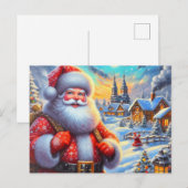 Kerstman 02 briefkaart (Voorkant / Achterkant)