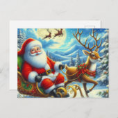 Kerstman 04 briefkaart (Voorkant / Achterkant)