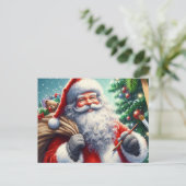 Kerstman 09 briefkaart (Staand voorkant)