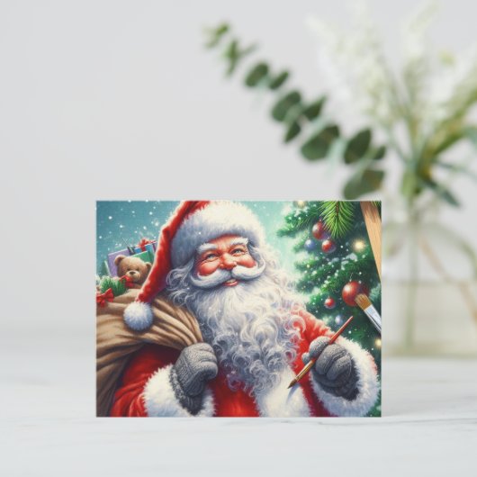 Kerstman 09 briefkaart (Staand voorkant)