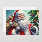 Kerstman 09 briefkaart (Voorkant / Achterkant)