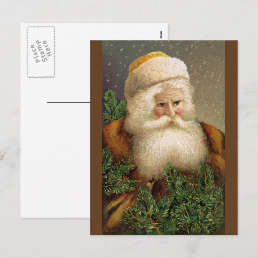 kerstman 11 feestdagenkaart (Voorkant / Achterkant)