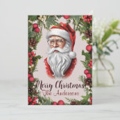 Kerstman 14 Vrolijk kerstfeest! kerstkaart Kaart (Staand voorkant)