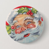 Kerstman 17 Ronde Button 7,6 Cm (Voorkant)