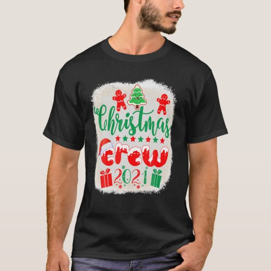 Kerstman 2021, vrolijk kerstfeest en helder gebak t-shirt (Voorkant)