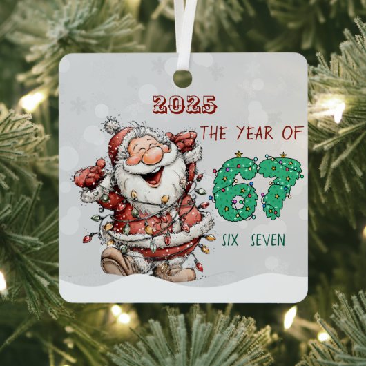 Kerstman 2025 Jaar van Zes Zeven Kerst Ornament (Insitu)