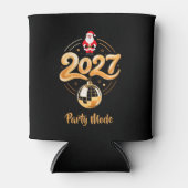 Kerstman 2027 Feestmodus Goud Disco Kerstmis Blikjeskoeler (Voorkant)