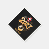 Kerstman 2027 Feestmodus Goud Disco Kerstmis Servet (Hoek)