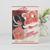 kerstman 21 met kerstlied kaart (Staand voorkant)