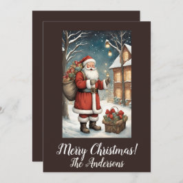 Kerstman 2 Vrolijk kerstfeest! kerstkaart Kaart