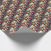 Kerstman 3 cadeaupapier (Hoek)