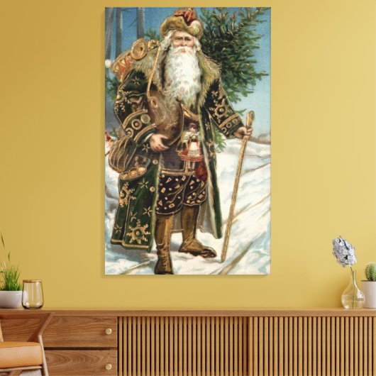 kerstman 3 canvas afdruk (Insitu (Woonkamer))